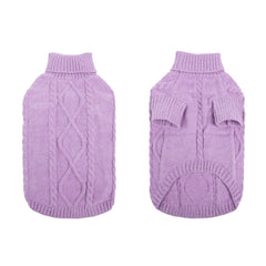 Queenmore small dog knit coat in lilac detail for comfortable movement