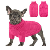 Queenmore small dog pullover sweater knit close-up shows cozy warmth for cold days.