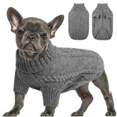 Queenmore small dog pullover knit-detail shows thick, warm yarn