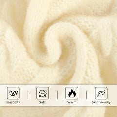 Queenmore small dog pullover sweater white back view shows seamless knit warmth