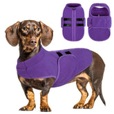 Queenmore small dog sweater lavender fleece closeup showing soft warmth
