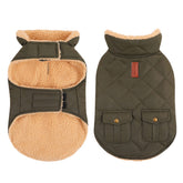 Queenmore warm dog coat front view showing ultra-warm protection for cold-weather walks