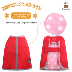 Queenmore waterproof outer shell protects dogs during rain, wind and snow.