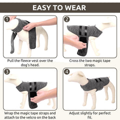 Queenmore winter dog clothes decorative ribbons add stylish details.