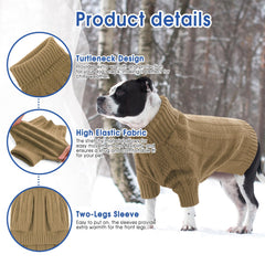 Queenmore XSmall Dog Sweater classic cable knit highlights timeless, versatile dog fashion.