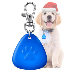 QUELIEN LED dog collar light with clip-on attachment for quick night visibility.