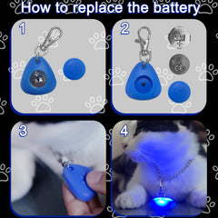 QUELIEN LED dog collar light in flash mode alerts drivers at night