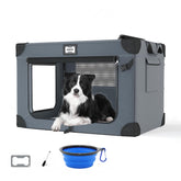 QUIBBLICK 36 inch soft dog crate with mesh windows for ventilation and easy monitoring