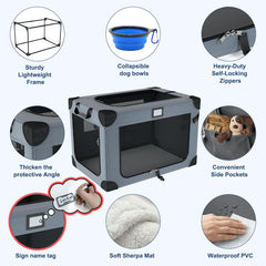 QUIBBLICK oxford fabric travelcrate easy to clean and durable