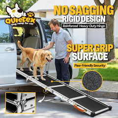 Quietex dog ramp folded compact for easy storage