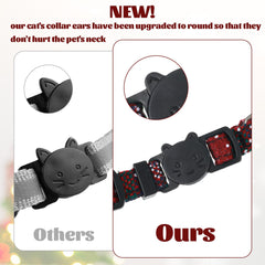 Quilax black-white collar with bow-tie and bell complements indoor outfits.