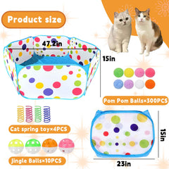 QUIXELL-SH 310-ball-pit-full-setup ready-to-play system for curious cats.