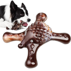 Quizvi tough dog chew toy bacon-nylon-bone for powerful chewers.