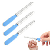 Qulkws small dog nail file set blue, 3pc, for precise at-home pet nail care.