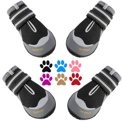QUMY dog boots size 6 for large dogs with paw protection on outdoor walks.