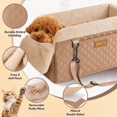 QUMY dog car seat honeycomb-support-board keeps shape and prevents slipping.