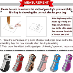 QUMY dog shoes water-resistant fabric close-up protecting paws in rain.