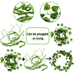 QUOZUO jungle vine with leaves adding natural hiding spots and decor