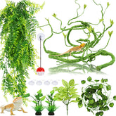 QUOZUO bearded dragon terrarium vine close-up, realistic enrichment for climbing