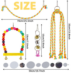 QUOZUO large bird swing with bells promotes play and social interaction