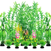quozuo fish tank plants 20pc set green for natural tank aesthetics and hiding spots