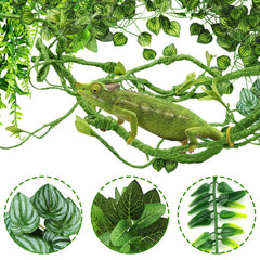 QUOZUO reptile leaves hide decor improves habitat complexity and shy reptile comfort
