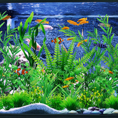 QUOZUO soft-leaves-aquarium-plants offer safe, gentle cover for shy fish.