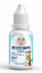QUQU Natural Pet Eye Drops bottle ready for gentle eye care