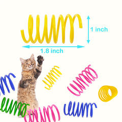 QUVOVID cat spring toy bounce shows bouncing coils that engage hunting instincts.