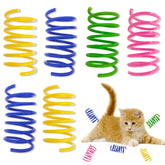 QUVOVID cat spring toy pack for colorful indoor play and exercise.