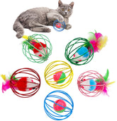 QUVOVID cat toys 6-pack ball bells engage hunting instincts during play.