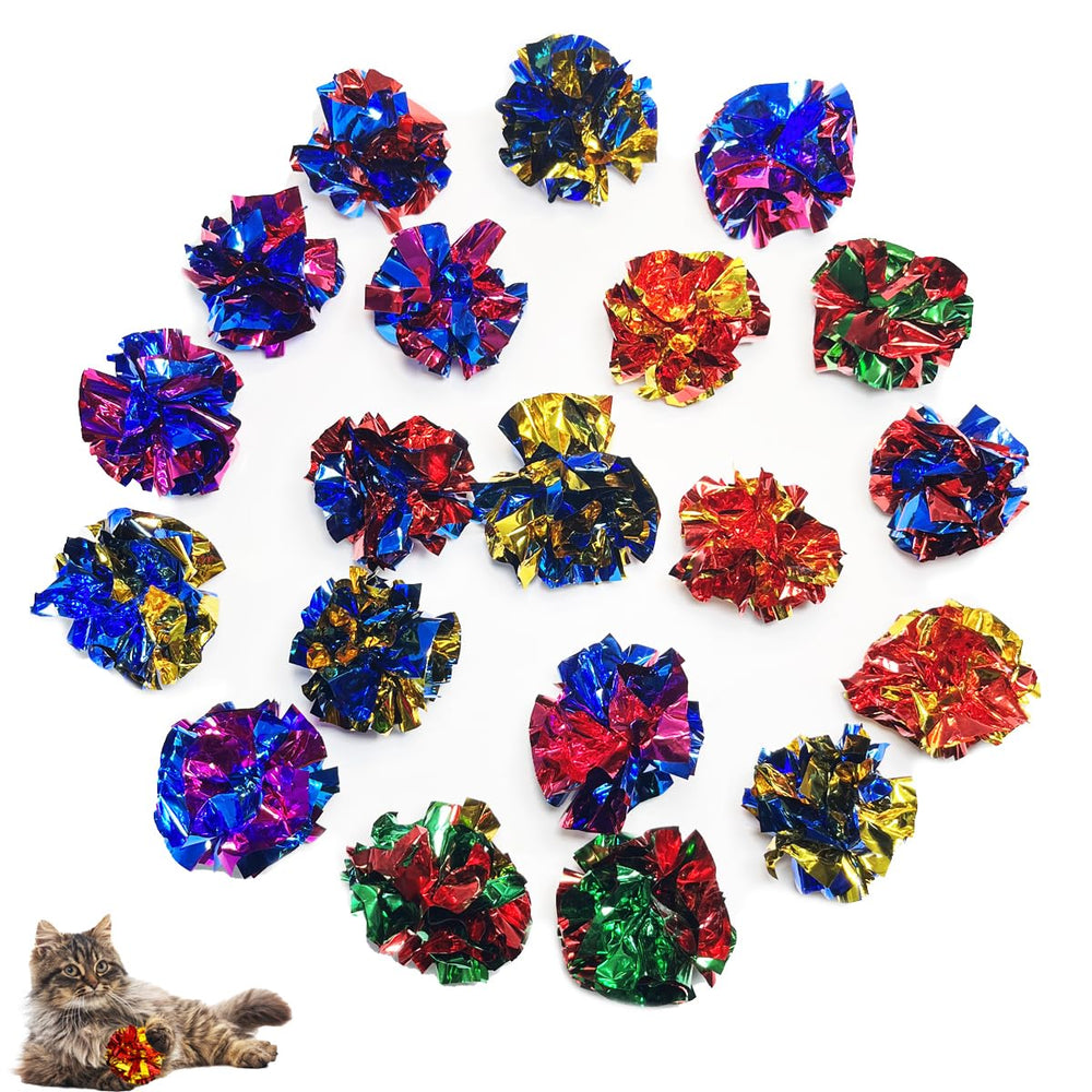 QUVOVID cat toys crinkle ball pack engaged play and bonding.