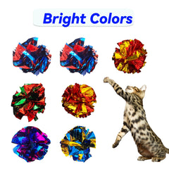 QUVOVID crinkle-ball toys trigger hunting instincts with realistic sounds for indoor exercise.