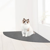 QVEEQ Corner Cat Litter Mat captures litter at coverage area to keep floors tidy.