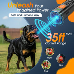 QVNNVQ dog bark deterrent ultrasonic emission demonstrates humane sound-based correction.