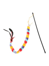QWINEE cat wand toy with bell and tassel for engaging play sessions.