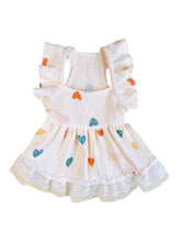 QWINEE cute heart-pattern dress front view showing playful charm and photo-ready styling.
