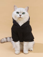 QWEEE Stylish Dog Clothes front view shows a snug hoodie for small to medium dogs.