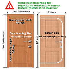QWR Upgraded Pet Screen Door zipper close-up for secure double-zipper operation