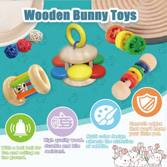 QWR colorful bells add audible cues that attract rabbits and guinea pigs