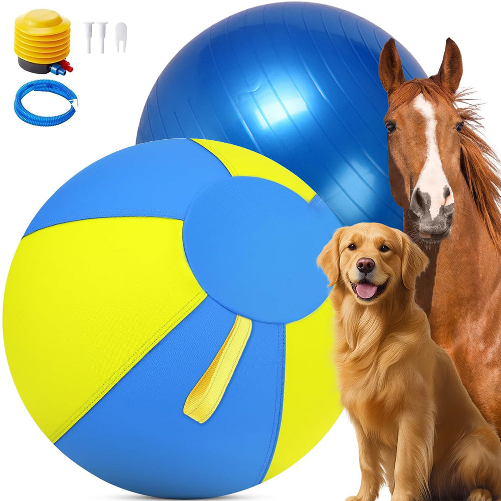 QWV 25-inch herding ball cover closeup showing rugged 1000D fabric for tough play