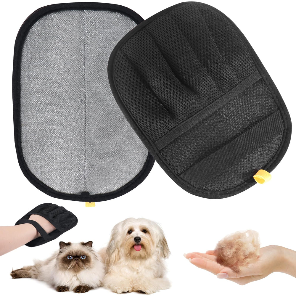 QWYXZZ pet hair remover gloves pack covering a couch for easy fur removal