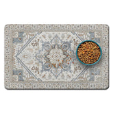 QXWREL dog food mat with absorbent layer captures spills for quick-drying floors.