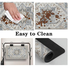 QXWREL dog food mat leak-proof bottom protects floors from moisture.