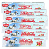QZQAB Ivermectine Paste flacon pomme facilitant l’administration des chevaux.