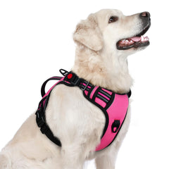 Rabbitgoo pink large dog harness front-clip for no-pull training