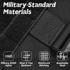 Rabbitgoo tactical dog harness front-clip no-pull aids training and reduces pulling.