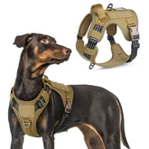Rabbitgoo tactical dog harness size L front view for secure training and walking