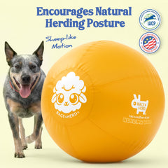 Race&Herd giant dog ball for outdoor play; perfect for fetch and training in open spaces.