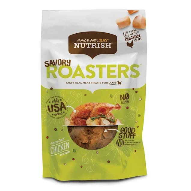 Rachael Ray Nutrish Savory Roasters pack-front image for convenient canine rewards.